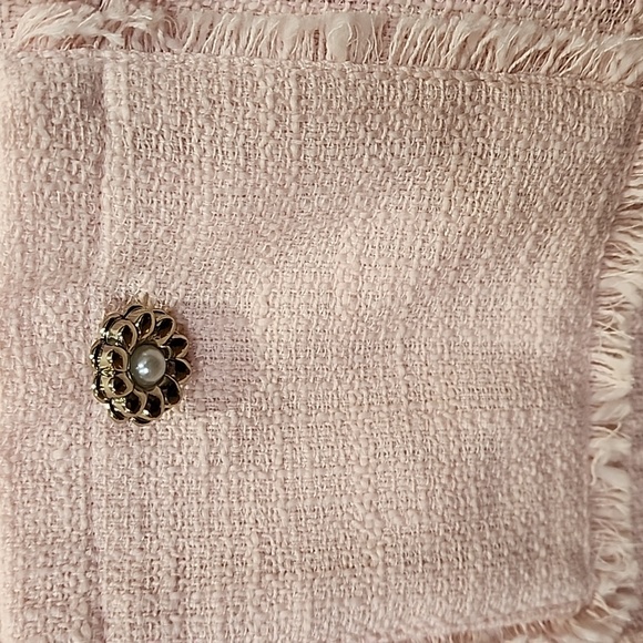 Karl Lagerfeld Women's Soft Pink Tweed Dress Size 14 New - Picture 5 of 9